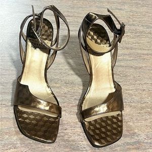 Charles Jourdan Paris open toe leather heeled sandals